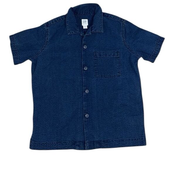 H&M/Gap Boys Blue and White Button Down Shirt(Size 4-5yrs) - Picture 5 of 8